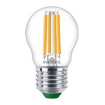 Philips MASTER LED Candela Ultra Efficient E27 Sferica Chiara 2.3W 485lm - 827 Bianco Molto Caldo | Sostitutiva 40W