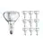 Confezione Multipack 10x Philips BR125 IR 250W E27 230-250V Chiara