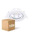 Confezione Multipack 10x Noxion LED Inclinabile Slim Faretti Bianca 6W 550lm - 930 Luce Calda -  | Ritaglio 75mm - IP54 - Miglior Resa Cromatica 