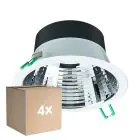 Confezione Multipack 4x Philips Downlight LED Coreline DN142B Aluminium Bianca 11W 1200lm 60D - 830 Luce Calda -  | Ritaglio 155mm - IP20 - UGR