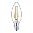Philips Corepro LED Candela E14 Filamento Chiara 6.5W 806lm - 827 Bianco Molto Caldo | Sostitutiva 60W